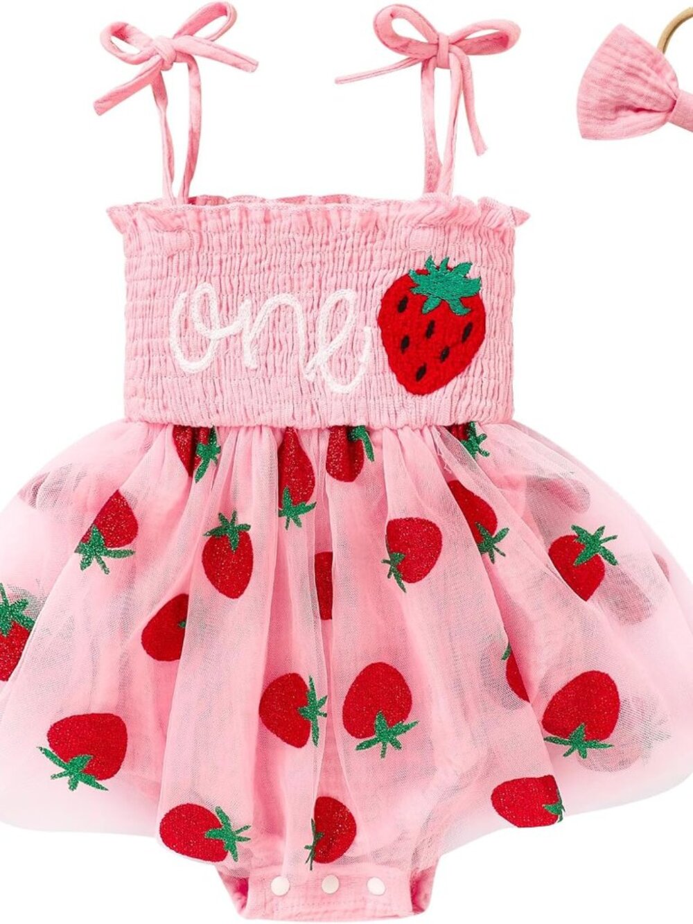Baby Girl 1st Birthday Clothes One Year Old Tulle Sleeveless Bodysuit Cake Smash